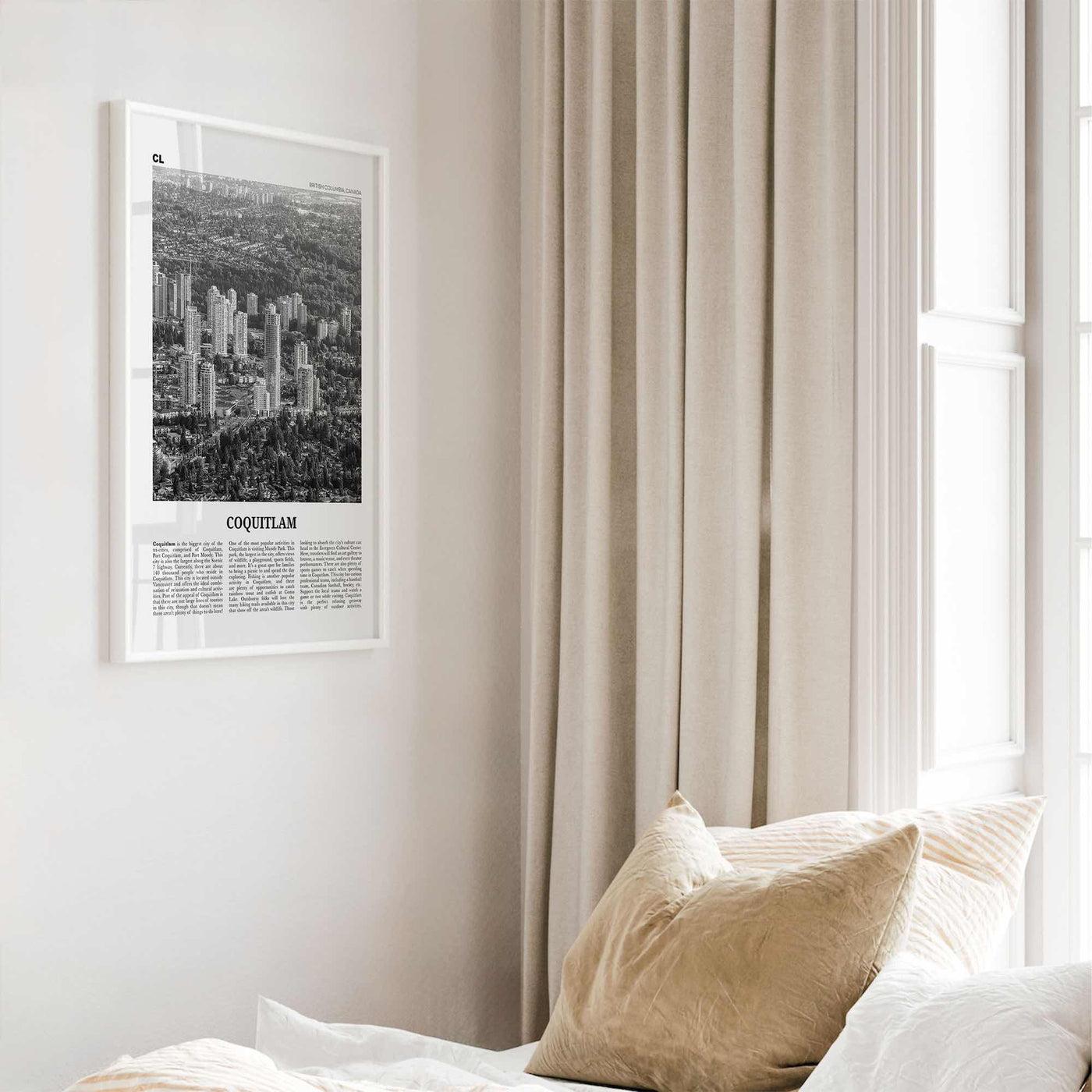 Coquitlam Print Black and White No 2, Coquitlam Wall Art, Coquitlam Poster, Coquitlam Photo, Coquitlam Wall Décor, Coquitlam Map, Canada