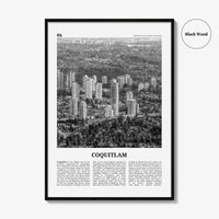 Coquitlam Print Black and White No 2, Coquitlam Wall Art, Coquitlam Poster, Coquitlam Photo, Coquitlam Wall Décor, Coquitlam Map, Canada