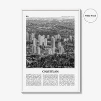 Coquitlam Print Black and White No 2, Coquitlam Wall Art, Coquitlam Poster, Coquitlam Photo, Coquitlam Wall Décor, Coquitlam Map, Canada