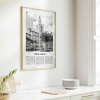 Coral Gables Print Black and White, Coral Gables Wall Art, Coral Gables Poster, Coral Gables Photo, Coral Gables Wall Décor, Florida, USA