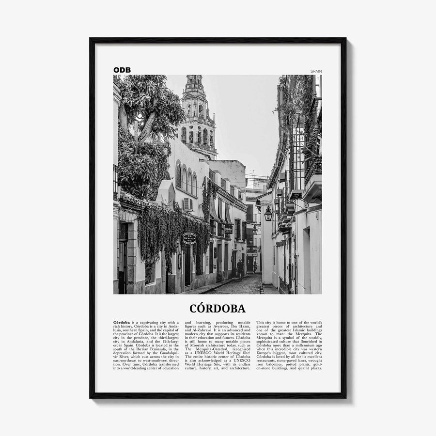 Cordoba Print Black and White Spain, Córdoba Wall Art, Córdoba Poster, Córdoba Photo, Córdoba Wall Decor, Andalucia, Spain, España, Europe