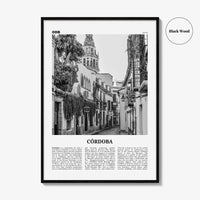 Cordoba Print Black and White Spain, Córdoba Wall Art, Córdoba Poster, Córdoba Photo, Córdoba Wall Decor, Andalucia, Spain, España, Europe