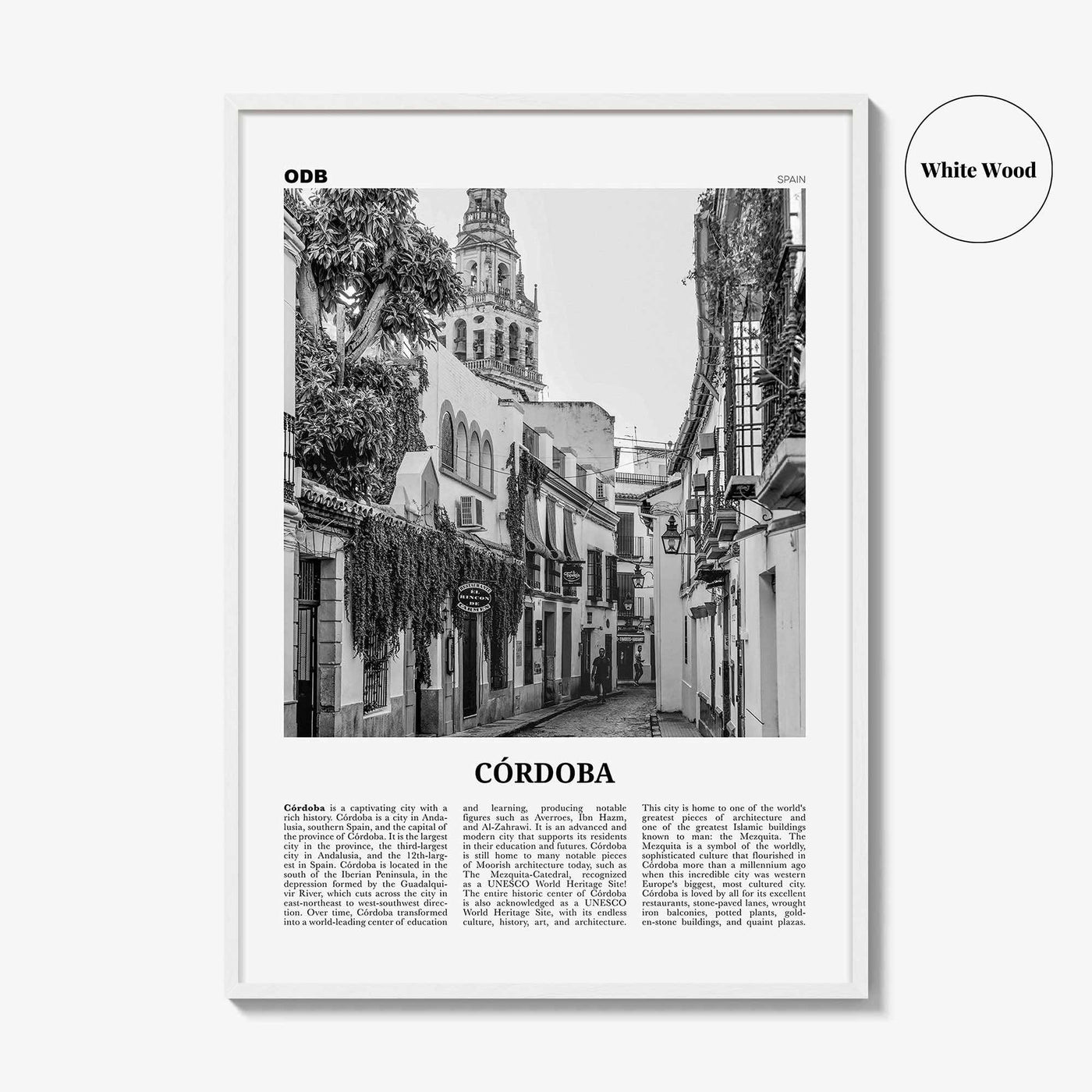 Cordoba Print Black and White Spain, Córdoba Wall Art, Córdoba Poster, Córdoba Photo, Córdoba Wall Decor, Andalucia, Spain, España, Europe