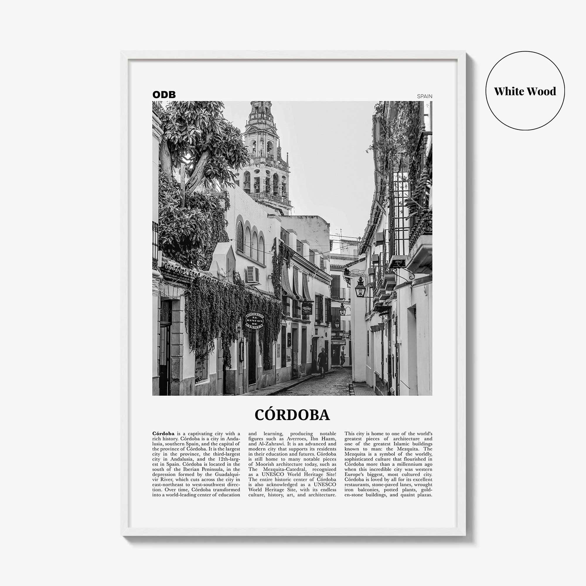Cordoba Print Black and White Spain, Córdoba Wall Art, Córdoba Poster, Córdoba Photo, Córdoba Wall Decor, Andalucia, Spain, España, Europe