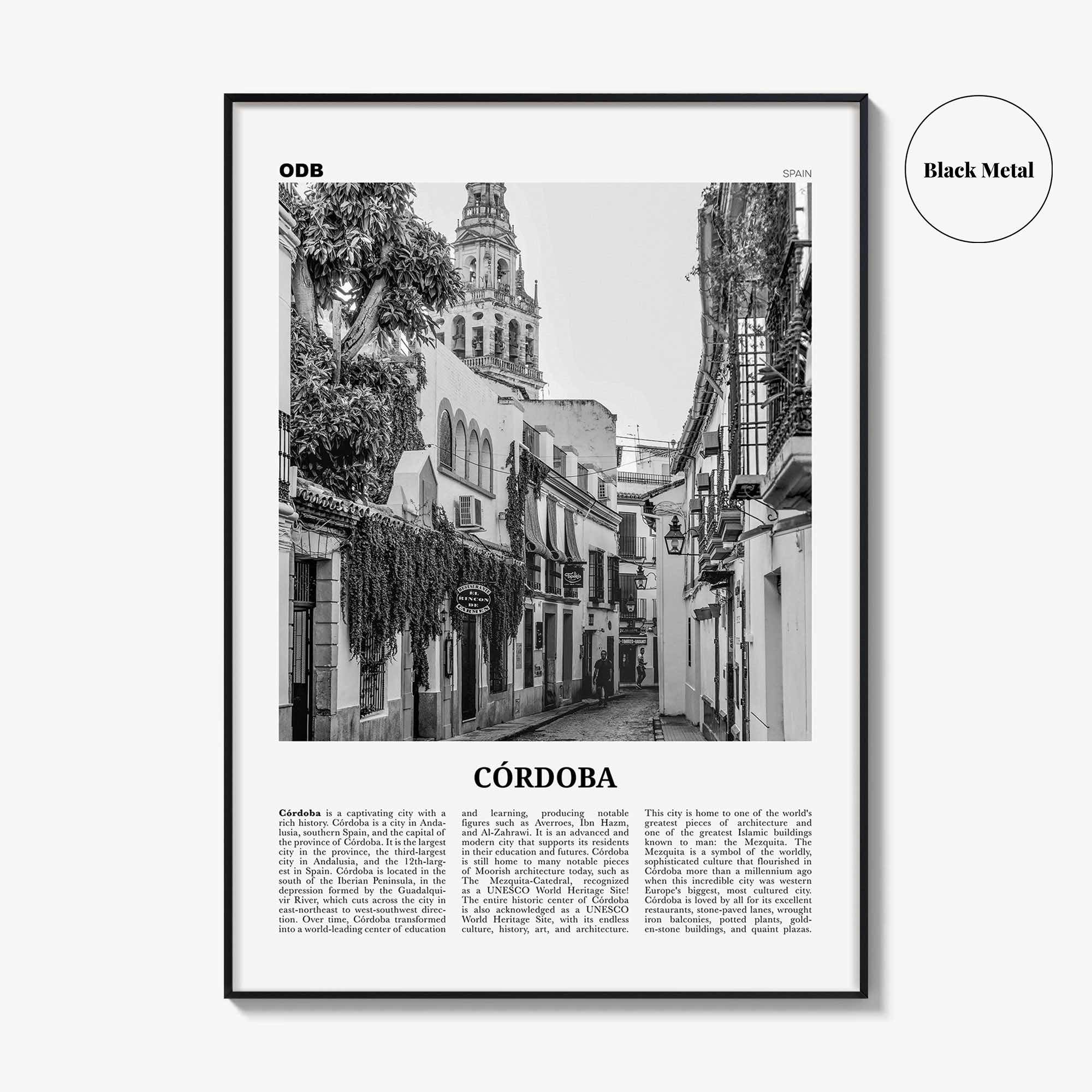 Cordoba Print Black and White Spain, Córdoba Wall Art, Córdoba Poster, Córdoba Photo, Córdoba Wall Decor, Andalucia, Spain, España, Europe