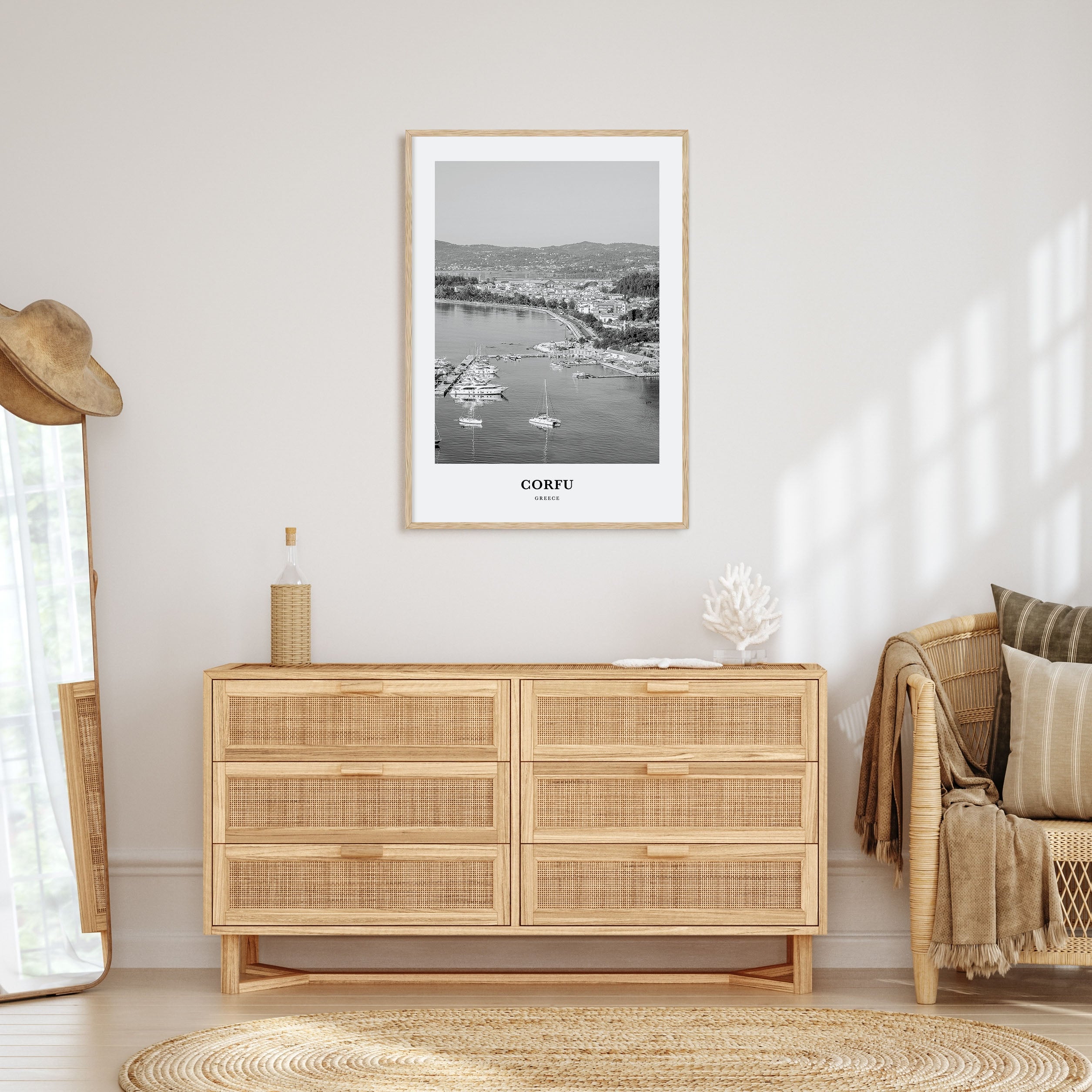 Corfu Portrait B&W Poster