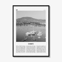 Corfu Print Black and White, Corfu Wall Art, Corfu Poster, Corfu Photo, Corfu Wall Décor, Kerkyra, Κέρκυρα, Greece, Ionian Islands