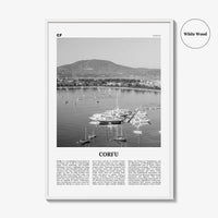 Corfu Print Black and White, Corfu Wall Art, Corfu Poster, Corfu Photo, Corfu Wall Décor, Kerkyra, Κέρκυρα, Greece, Ionian Islands