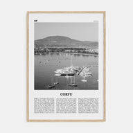 Corfu Travel B&W Poster