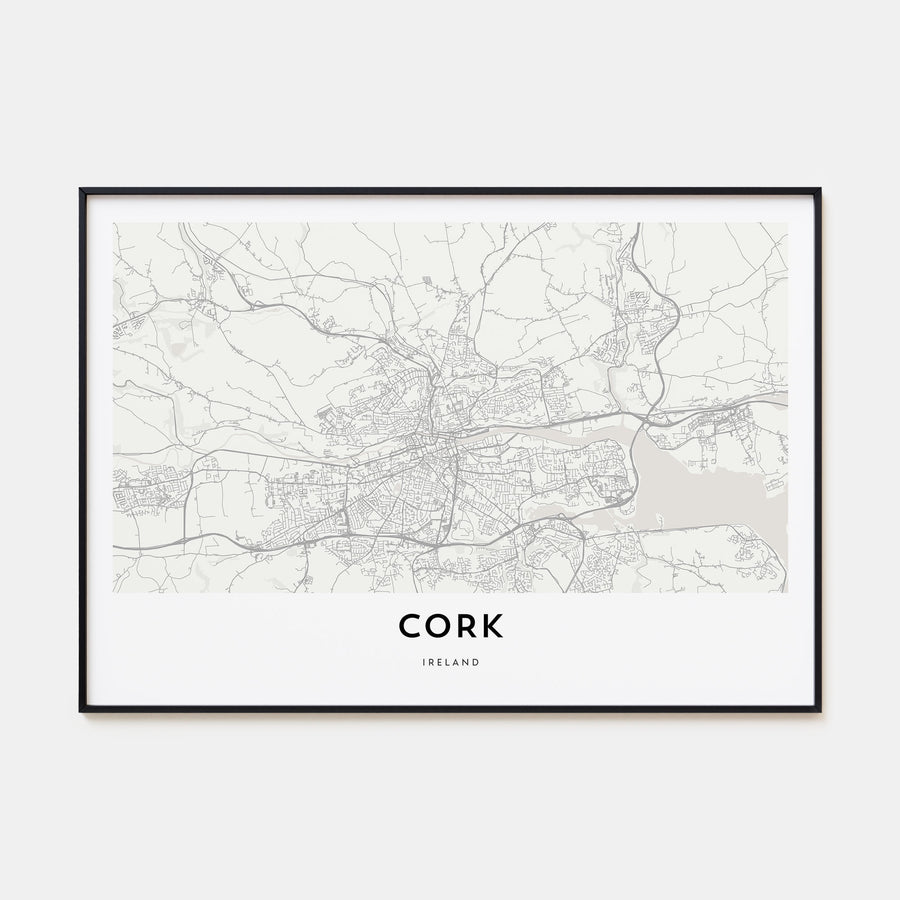 Cork Map Landscape Poster