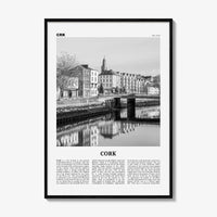 Cork Print Black and White, Cork Wall Art, Cork Poster, Cork Photo, Cork Wall Décor, Corcaigh, Ireland, Munster