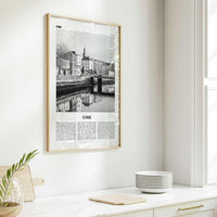 Cork Print Black and White, Cork Wall Art, Cork Poster, Cork Photo, Cork Wall Décor, Corcaigh, Ireland, Munster
