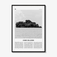 Corn Islands Print Black and White, Corn Islands Wall Art, Corn Islands Poster, Corn Islands Photo, Corn Islands Wall Décor, Nicaragua