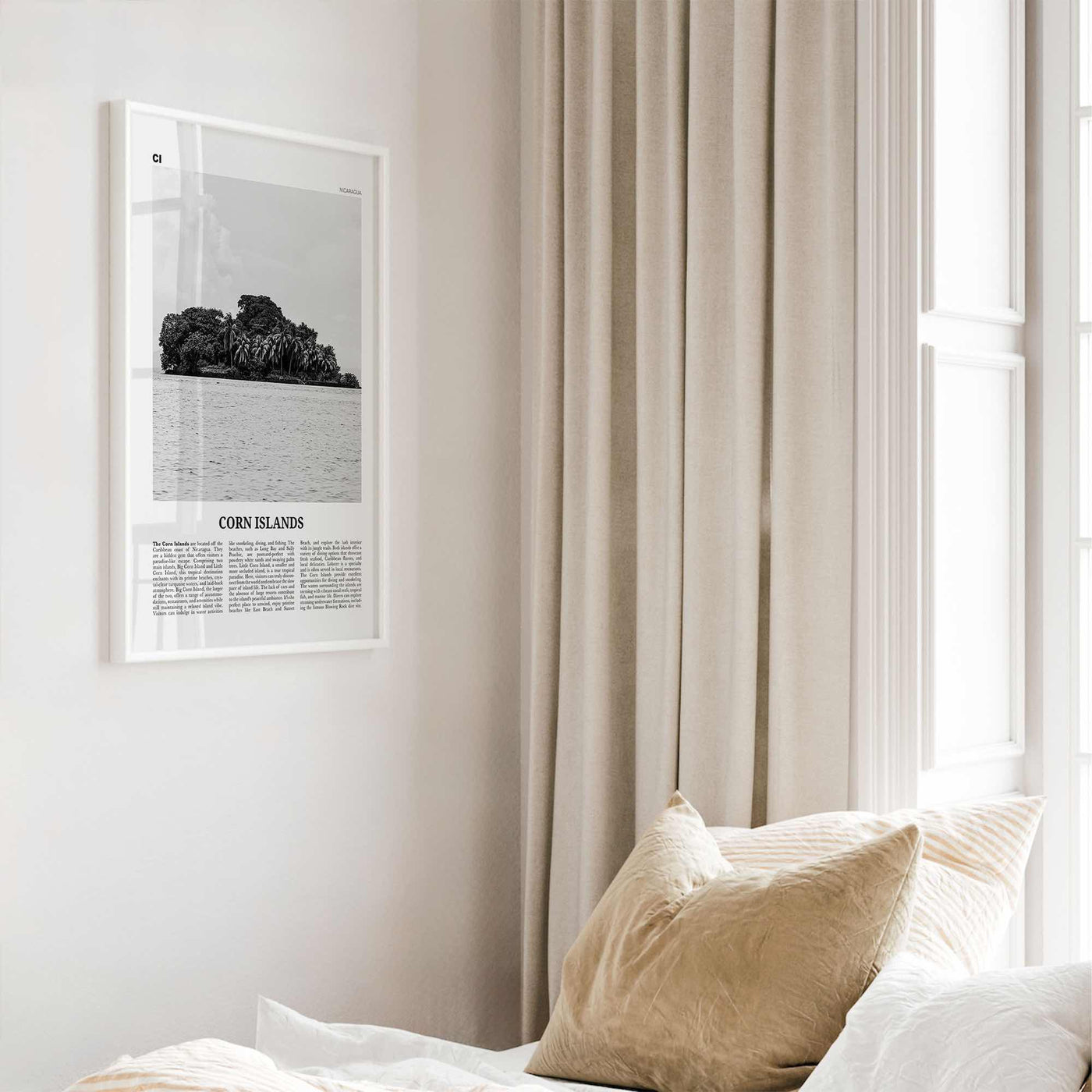 Corn Islands Print Black and White, Corn Islands Wall Art, Corn Islands Poster, Corn Islands Photo, Corn Islands Wall Décor, Nicaragua