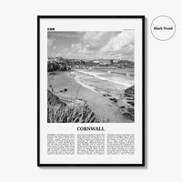 Cornwall Print Black and White, Cornwall Wall Art, Cornwall Poster, Cornwall Photo, Cornwall Wall Décor, Cornwall Map, England, UK