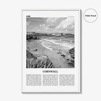 Cornwall Print Black and White, Cornwall Wall Art, Cornwall Poster, Cornwall Photo, Cornwall Wall Décor, Cornwall Map, England, UK