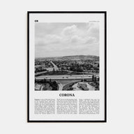 Corona Travel B&W Poster