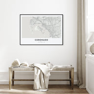 Coronado Map Landscape Poster