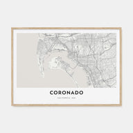 Coronado Map Landscape Poster