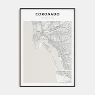 Coronado Map Portrait Poster