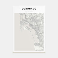 Coronado Map Portrait Poster