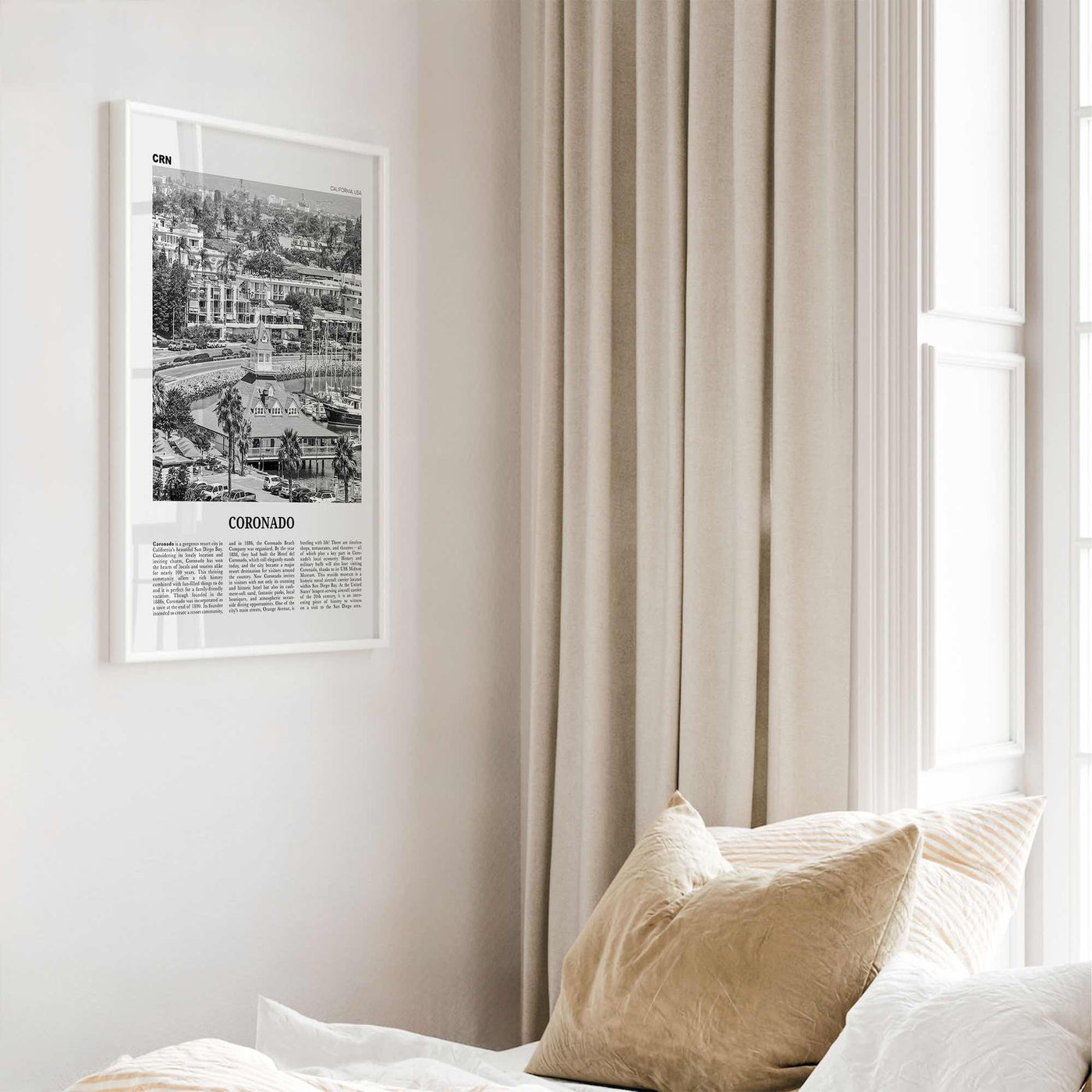 Coronado Print Black and White, Coronado Wall Art, Coronado Poster, Coronado Photo, Coronado, California, USA, United States, North America