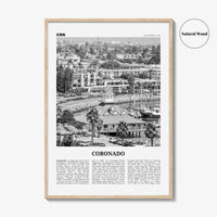 Coronado Print Black and White, Coronado Wall Art, Coronado Poster, Coronado Photo, Coronado, California, USA, United States, North America