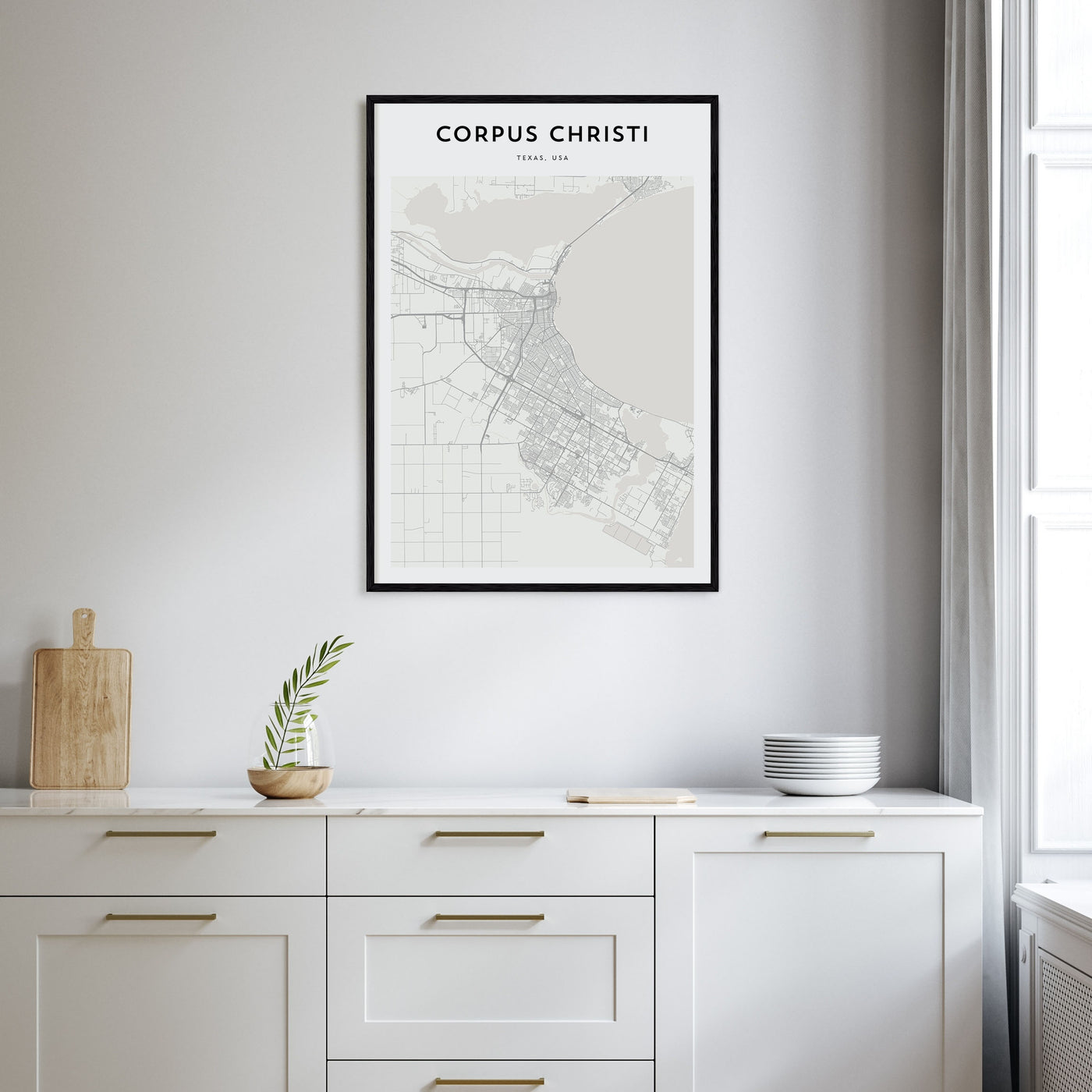 Corpus Christi Map Portrait Poster