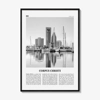 Corpus Christi Print Black and White, Corpus Christi Wall Art, Corpus Christi Poster, Corpus Christi Photo, Corpus Christi, Texas, USA