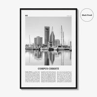 Corpus Christi Print Black and White, Corpus Christi Wall Art, Corpus Christi Poster, Corpus Christi Photo, Corpus Christi, Texas, USA