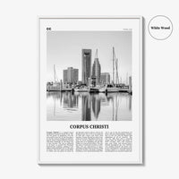 Corpus Christi Print Black and White, Corpus Christi Wall Art, Corpus Christi Poster, Corpus Christi Photo, Corpus Christi, Texas, USA