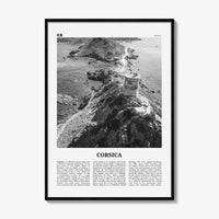 Corsica Print Black and White, Corsica Wall Art, Corsica Poster, Corsica Photo, Corsica Wall Décor, Corse, Ajaccio, France