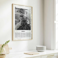 Corsica Print Black and White, Corsica Wall Art, Corsica Poster, Corsica Photo, Corsica Wall Décor, Corse, Ajaccio, France