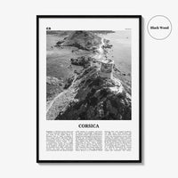Corsica Print Black and White, Corsica Wall Art, Corsica Poster, Corsica Photo, Corsica Wall Décor, Corse, Ajaccio, France