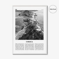 Corsica Print Black and White, Corsica Wall Art, Corsica Poster, Corsica Photo, Corsica Wall Décor, Corse, Ajaccio, France
