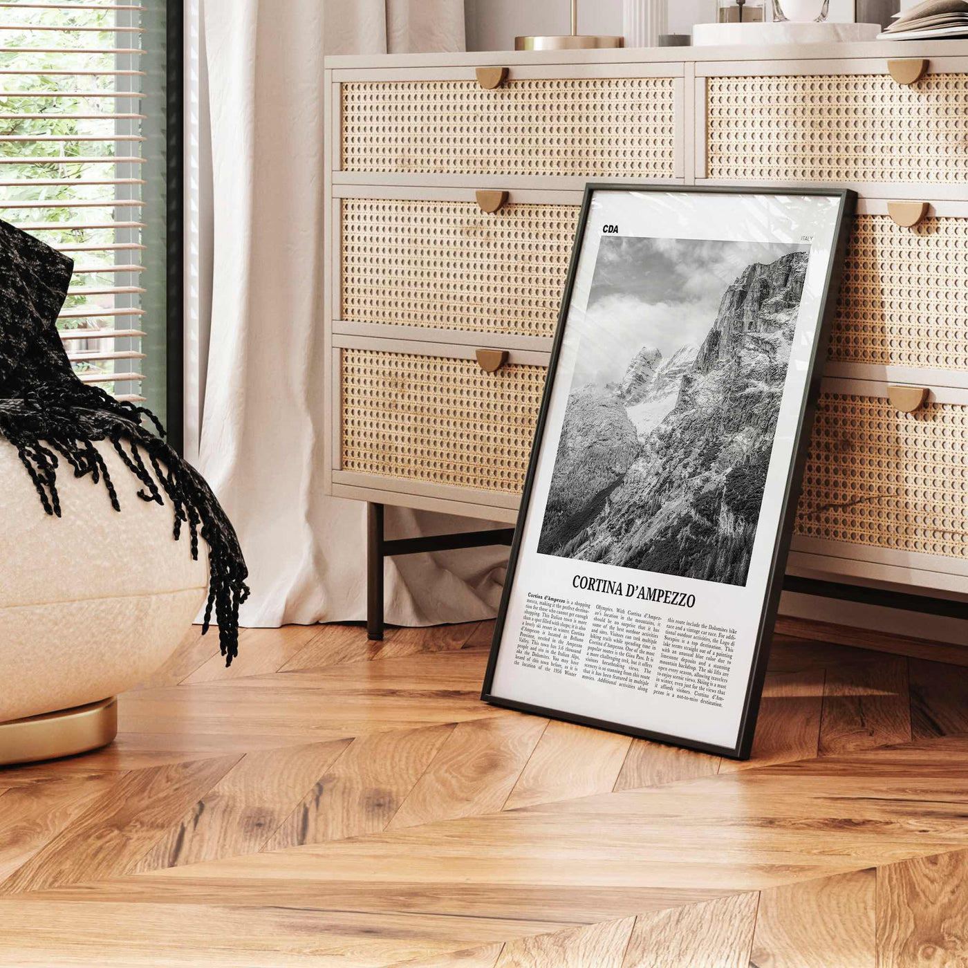 Cortina Dampezzo Print Black and White, Cortina d’Ampezzo Wall Art, Cortina d’Ampezzo Poster, Cortina d’Ampezzo Photo, Italy