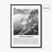 Cortina Dampezzo Print Black and White, Cortina d’Ampezzo Wall Art, Cortina d’Ampezzo Poster, Cortina d’Ampezzo Photo, Italy