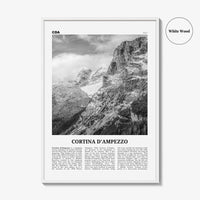Cortina Dampezzo Print Black and White, Cortina d’Ampezzo Wall Art, Cortina d’Ampezzo Poster, Cortina d’Ampezzo Photo, Italy