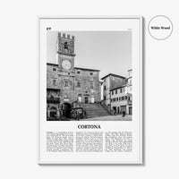 Cortona Print Black and White, Cortona Wall Art, Cortona Poster, Cortona Photo, Cortona Wall Décor, Cortona Map, Italy