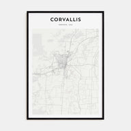 Corvallis Map Portrait Poster