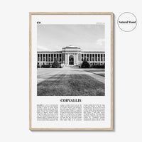 Corvallis Print Black and White, Corvallis Wall Art, Corvallis Poster, Corvallis Photo, Corvallis Map, Corvallis Wall Decor, Oregon, USA