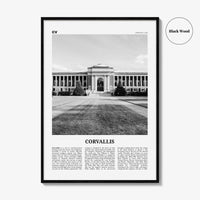 Corvallis Print Black and White, Corvallis Wall Art, Corvallis Poster, Corvallis Photo, Corvallis Map, Corvallis Wall Decor, Oregon, USA