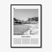 Costa Brava Print Black and White, Costa Brava Wall Art, Costa Brava Poster, Costa Brava Photo, Costa Brava Wall Décor, Costa Brava Map