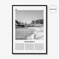 Costa Brava Print Black and White, Costa Brava Wall Art, Costa Brava Poster, Costa Brava Photo, Costa Brava Wall Décor, Costa Brava Map