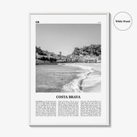 Costa Brava Print Black and White, Costa Brava Wall Art, Costa Brava Poster, Costa Brava Photo, Costa Brava Wall Décor, Costa Brava Map