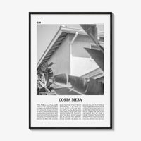 Costa Mesa Print Black and White, Costa Mesa Wall Art, Costa Mesa Poster, Costa Mesa Photo, California, USA, United States, North America