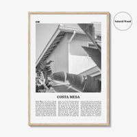 Costa Mesa Print Black and White, Costa Mesa Wall Art, Costa Mesa Poster, Costa Mesa Photo, California, USA, United States, North America
