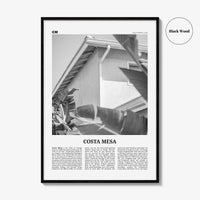 Costa Mesa Print Black and White, Costa Mesa Wall Art, Costa Mesa Poster, Costa Mesa Photo, California, USA, United States, North America