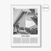 Costa Mesa Print Black and White, Costa Mesa Wall Art, Costa Mesa Poster, Costa Mesa Photo, California, USA, United States, North America