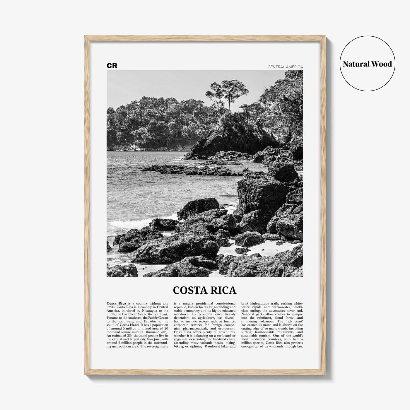 Costa Rica Print Black and White No 1, Costa Rica Wall Art, Costa Rica Poster, Costa Rica Photo, Costa Rica Wall Decor, San José